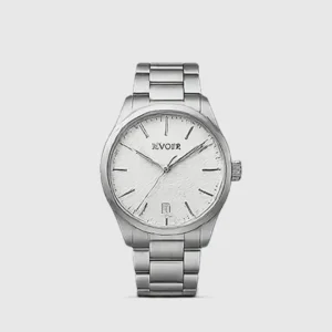 ساعة Evoir رجالية فضية كلاسيكية | أناقة وفخامة خالدة