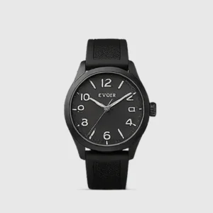 ساعة Evoir رجالية سوداء بأرقام واضحة | تصميم عصري أنيق